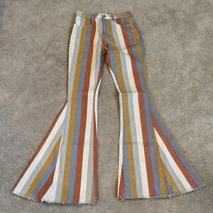 Striped Flare & Wide Leg Jeans